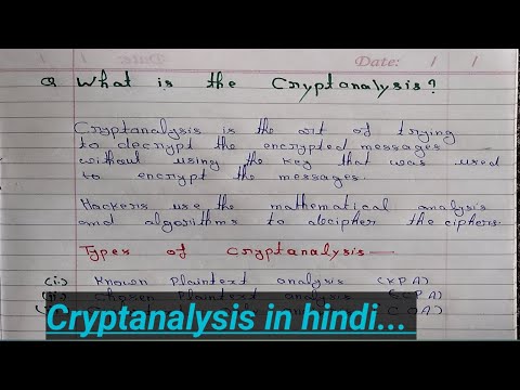 Cryptanalysis | cryptanalysis in network security in hindi | cryptanalysis attacks | #mscoder