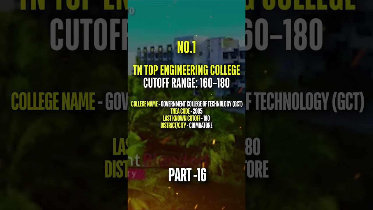 Top TNEA 2025 Colleges with 160-180 Cutoff 🎓