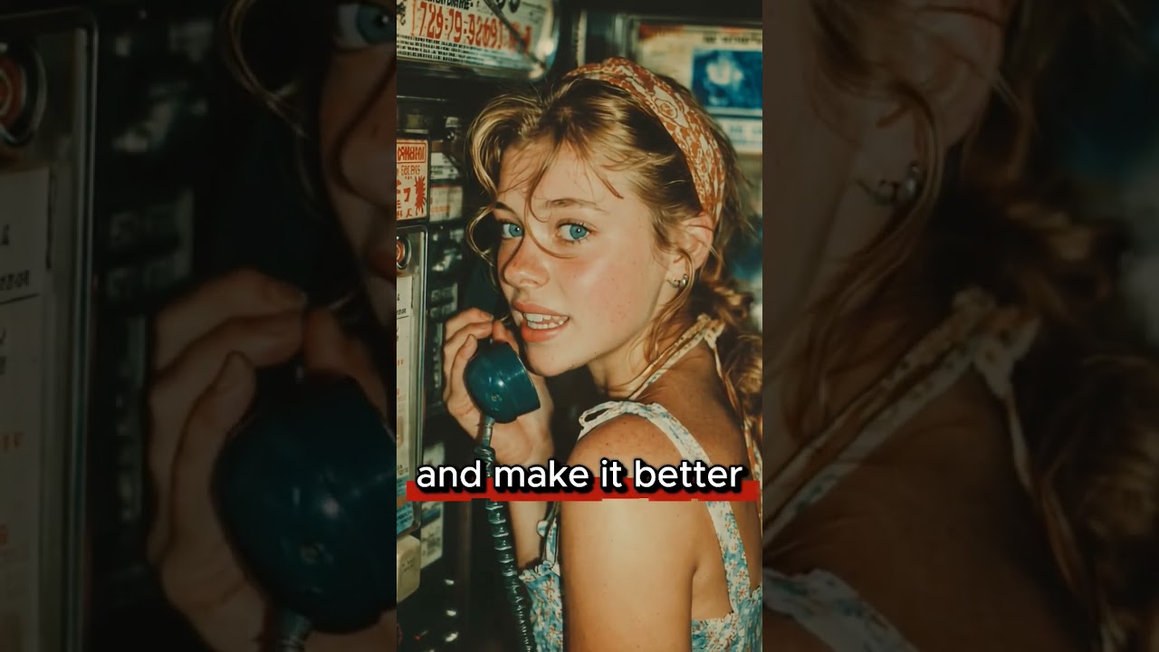 Lip-syncing Hey Jude in a vintage phone booth