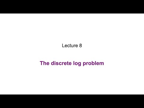 8: The discrete log problem
