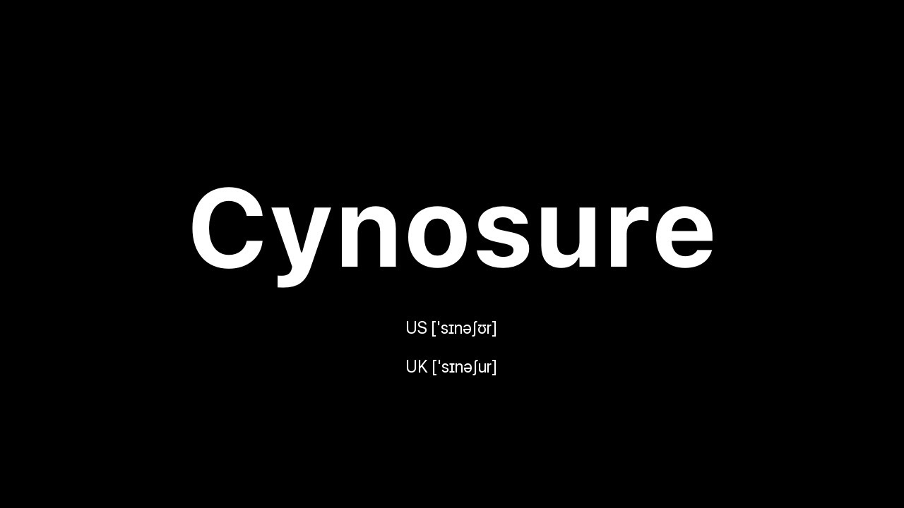 How to Pronounce Cynosure: 🇺🇸 American English vs. 🇬🇧 British English