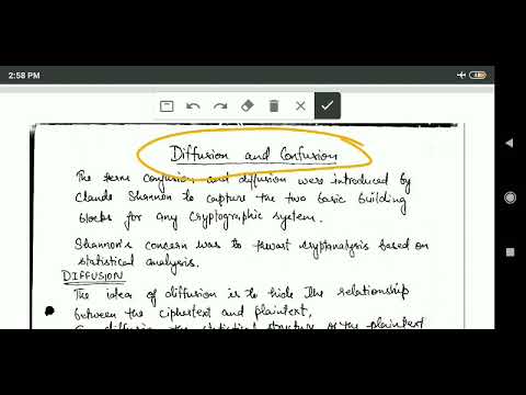 Network Security and Cryptography: Confusion and Diffusion