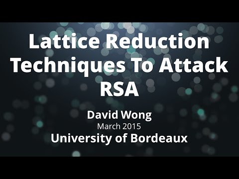 Attacking RSA with lattice reduction techniques (LLL)