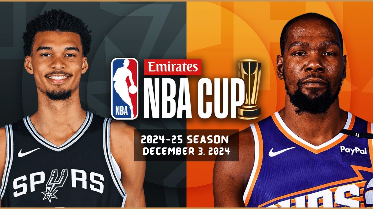 SPURS vs SUNS | Emirates NBA Cup Full Game Highlights β December 3, 2024 π