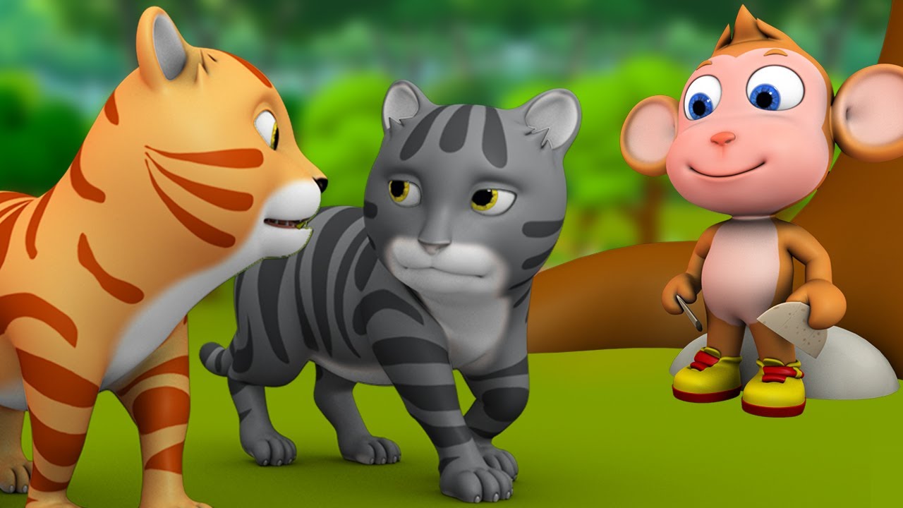 குரங்கு மற்றும் இரண்டு பூனைகள் - The Monkey and Two Cats | 3D Tamil Moral Stories for Kids Tales