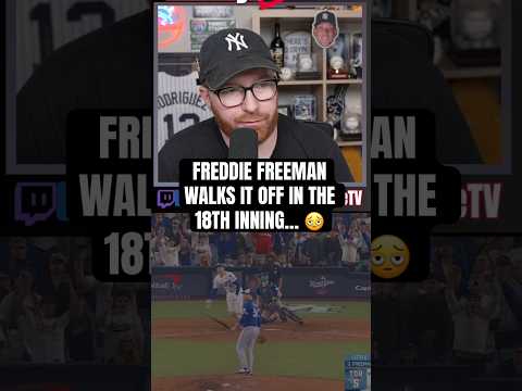 18TH INNING FREDDIE FREEMAN WALKS IT OFF #shorts #dodgers #bluejays #mlb #ytshorts