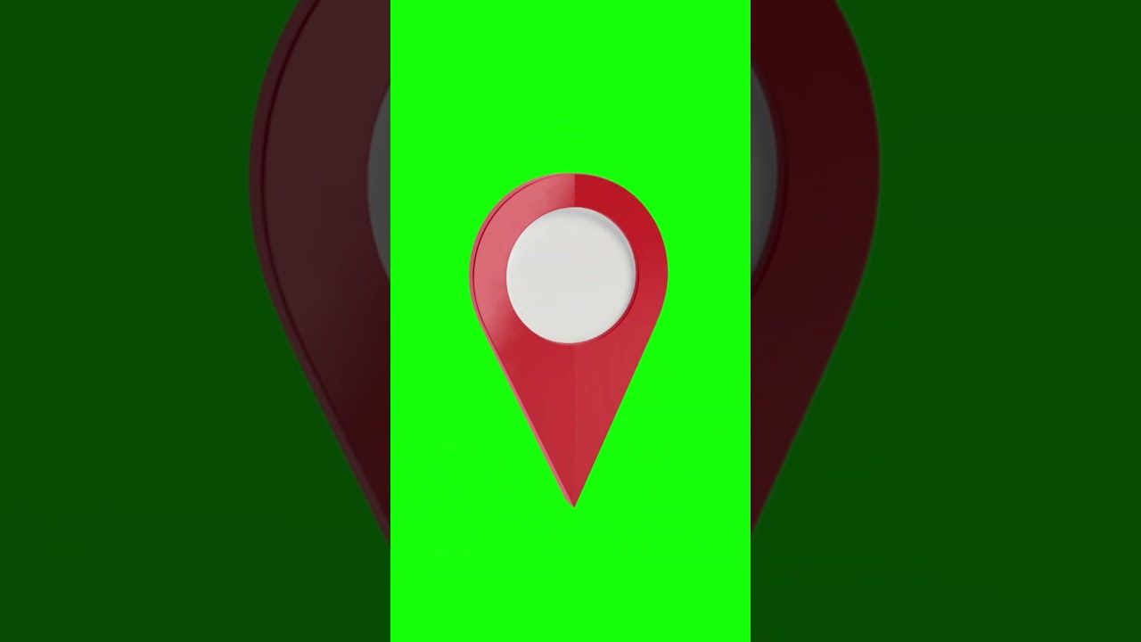 3D Green Screen Location Icon 🎥