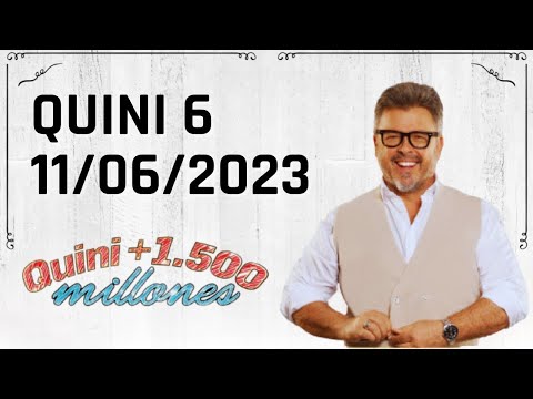 Quini 6 + 1.500 Millones en vivo / Resultados del sorteo quini 6 del Domingo 11 de Junio del 2023