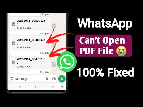 Whatsapp Can't Open PDF Files (New Update 2025) || How to Fix Whatsapp PDF File Not Opening Problem 