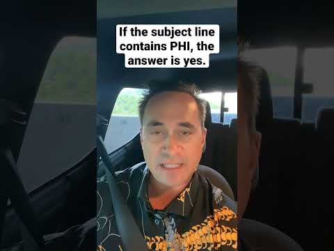 Does the email subject line need to be encrypted to HIPAA compliant?