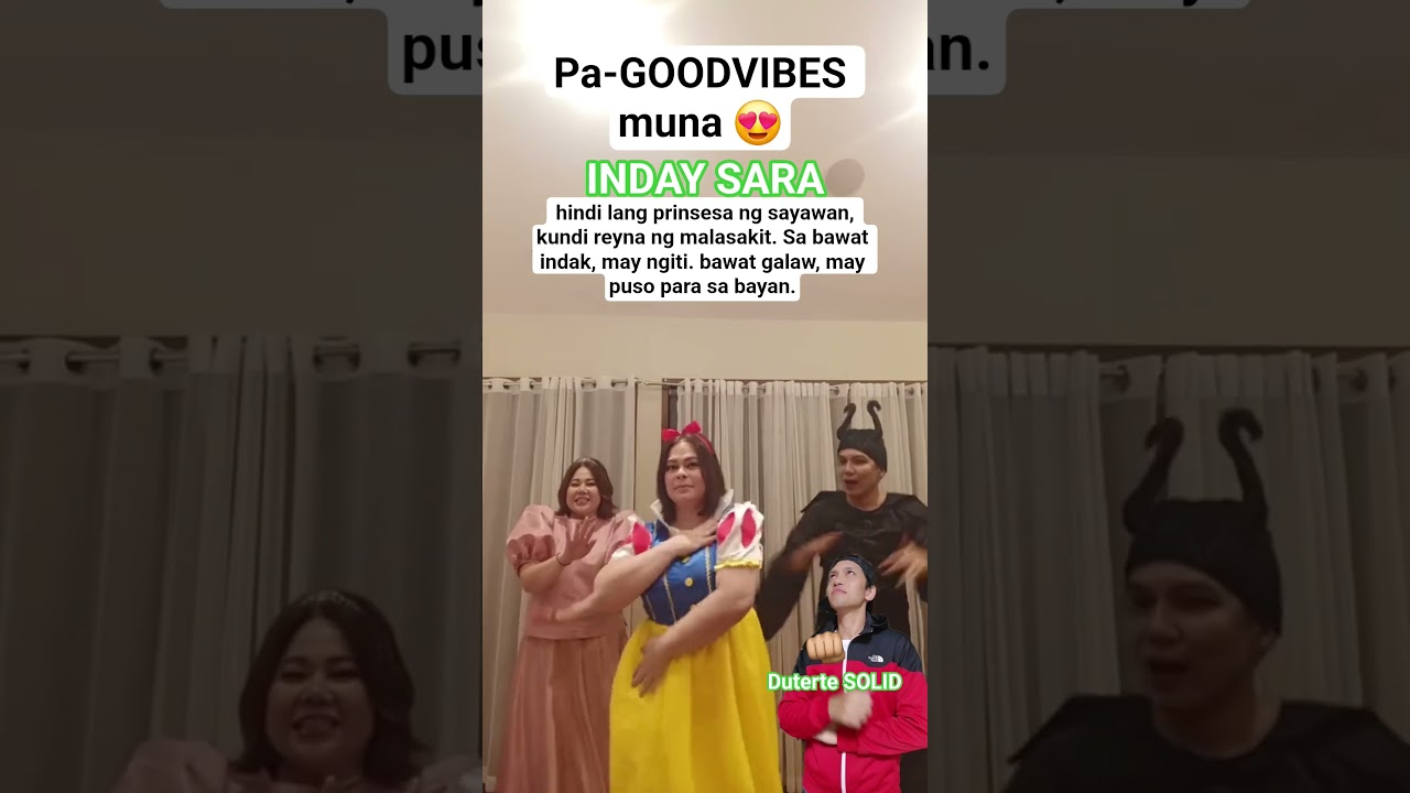 INDAY SARA BAGAY PALA MAGING SNOW WHITE #duterte #shorts #vpsara #viral #fyp #trending