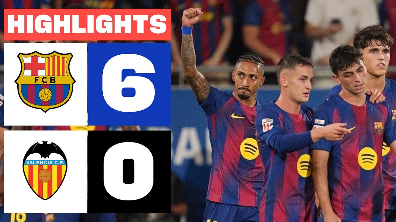 FC Barcelona Dominates Valencia 6-0 | Highlights from La Liga EA Sports ⚽