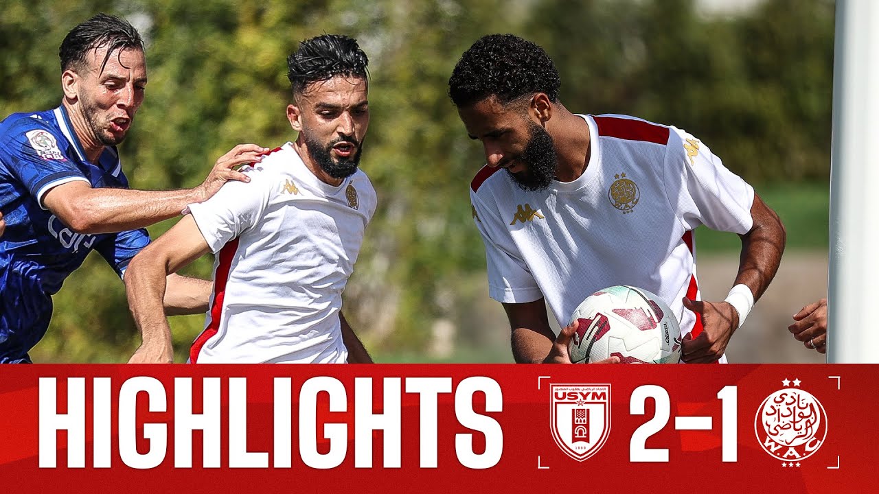 Exciting USYM 2–1 WAC Match Highlights 🎥 | Wydad AC Victory!