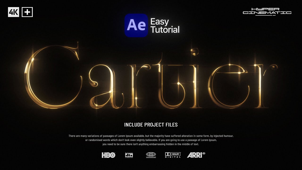 Create Stunning Hyper-Cinematic Luxury Text Animations in Adobe After Effects ✨