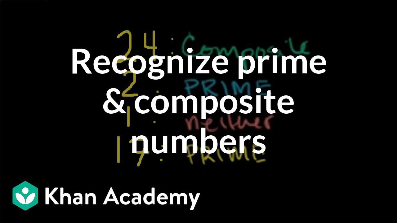 Understanding Prime and Composite Numbers | Factors and Multiples | Pre-Algebra | Khan Academy