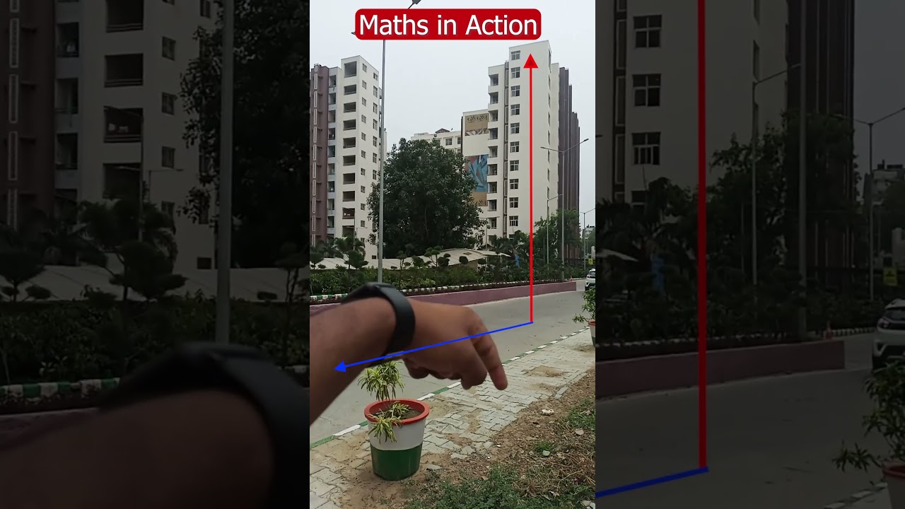 Quick Trigonometry Trick to Find Building Height 🏢