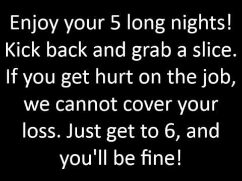 Five Long Nights (FNAF 1 Rap) - JT Machinima 🎤