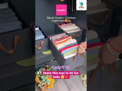 Smart Clothes Storage organizer Box 😍🎁 #meesho #trending #yshorts