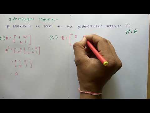 What is idempotent matrix ?