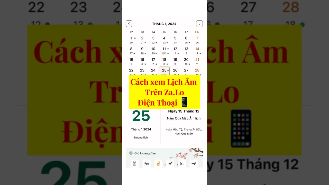 Hướng Dẫn Xem Lịch Âm Trên Zalo Đơn Giản Cho Mọi Điện Thoại 📅