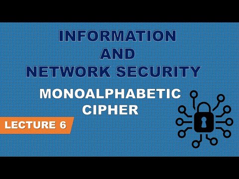 MONOALPHABETIC CIPHER || SUBSTITUTION TECHNIQUE || CRYPTOGRAPHY || LECTURE 6 || HIRALSHASTRI