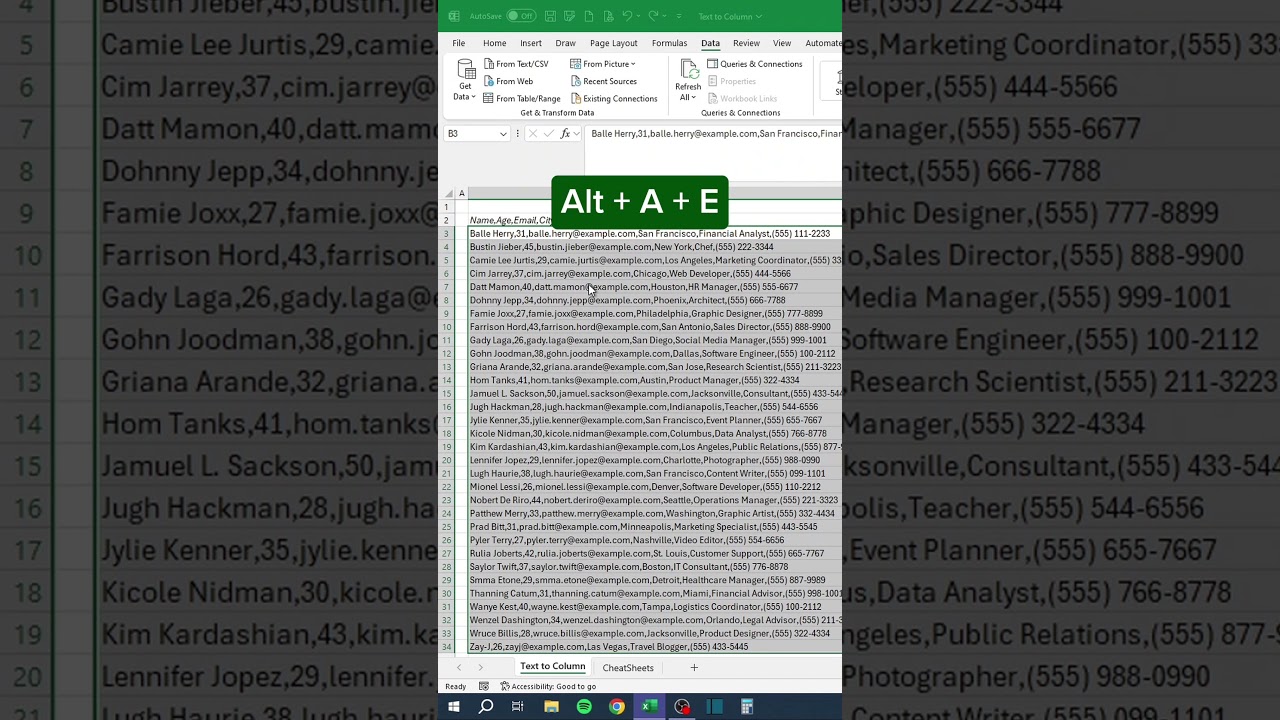 How to Use the Text to Column Feature in Excel