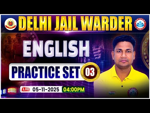 DSSSB Jail Warder English Class, Delhi Jail Warder English Practice Set 03, Jail Warder English MCQs