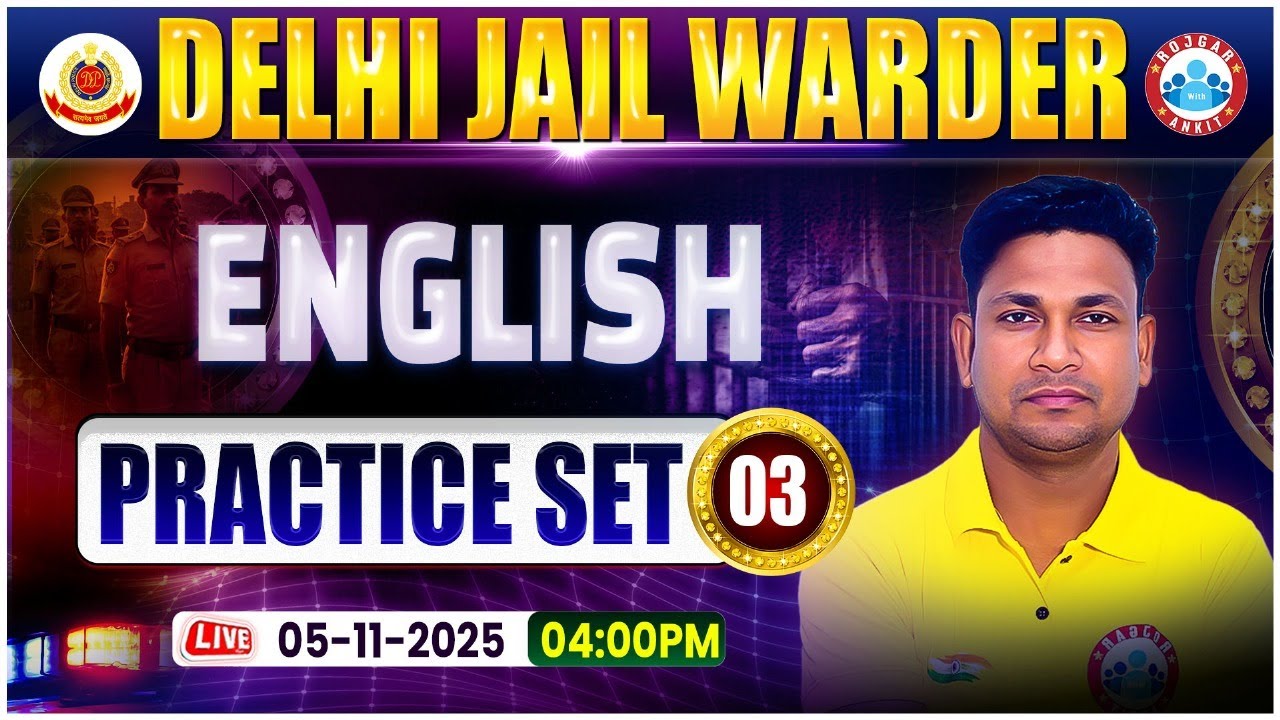 DSSSB Jail Warder English Practice Set 03 | MCQs and Classes by Rinku Sir