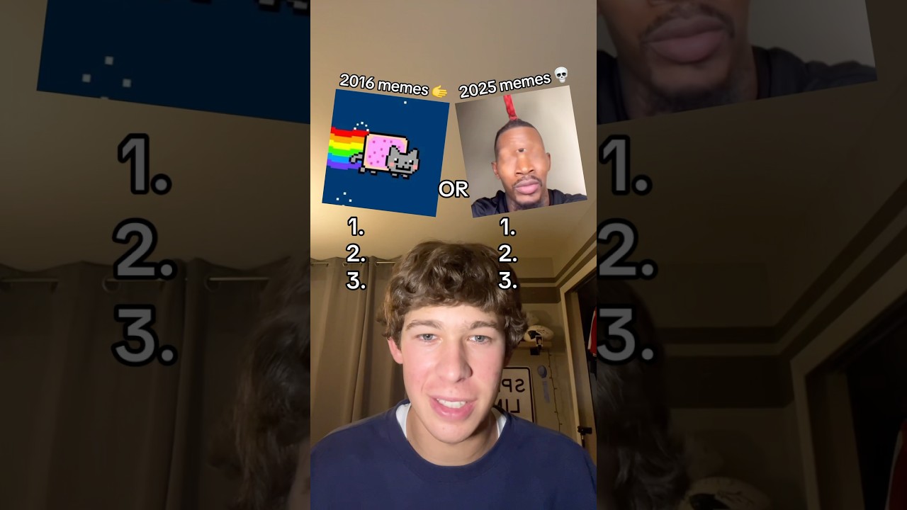 Comment if u know more about 2025 memes vs 2016 💀 41 but I got 41 gold #shorts #funny #viral #joke