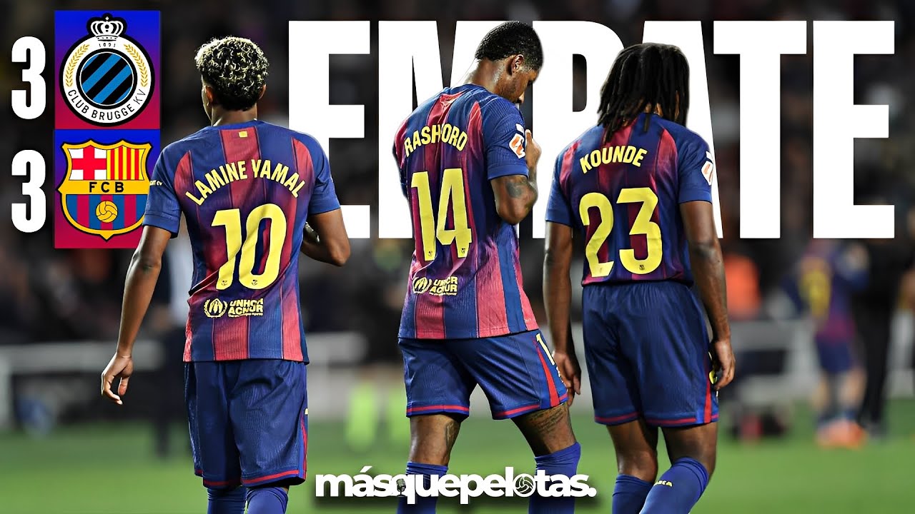 ¡Urgente! El Barça de Flick en crisis tras empatar con Brujas y poner en riesgo su clasificación en Champions ⚽