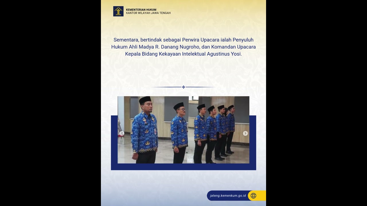 Semangat Persatuan Meriahkan Upacara Hari Sumpah Pemuda ke-97 di Kanwil Kemenkum Jateng 🇮🇩