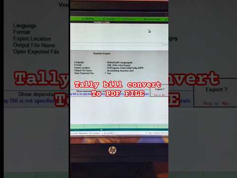 Tally bill ko PDF file me kaise convert kare #tally #tally erp9 #bill convert to PDF #pdf convert