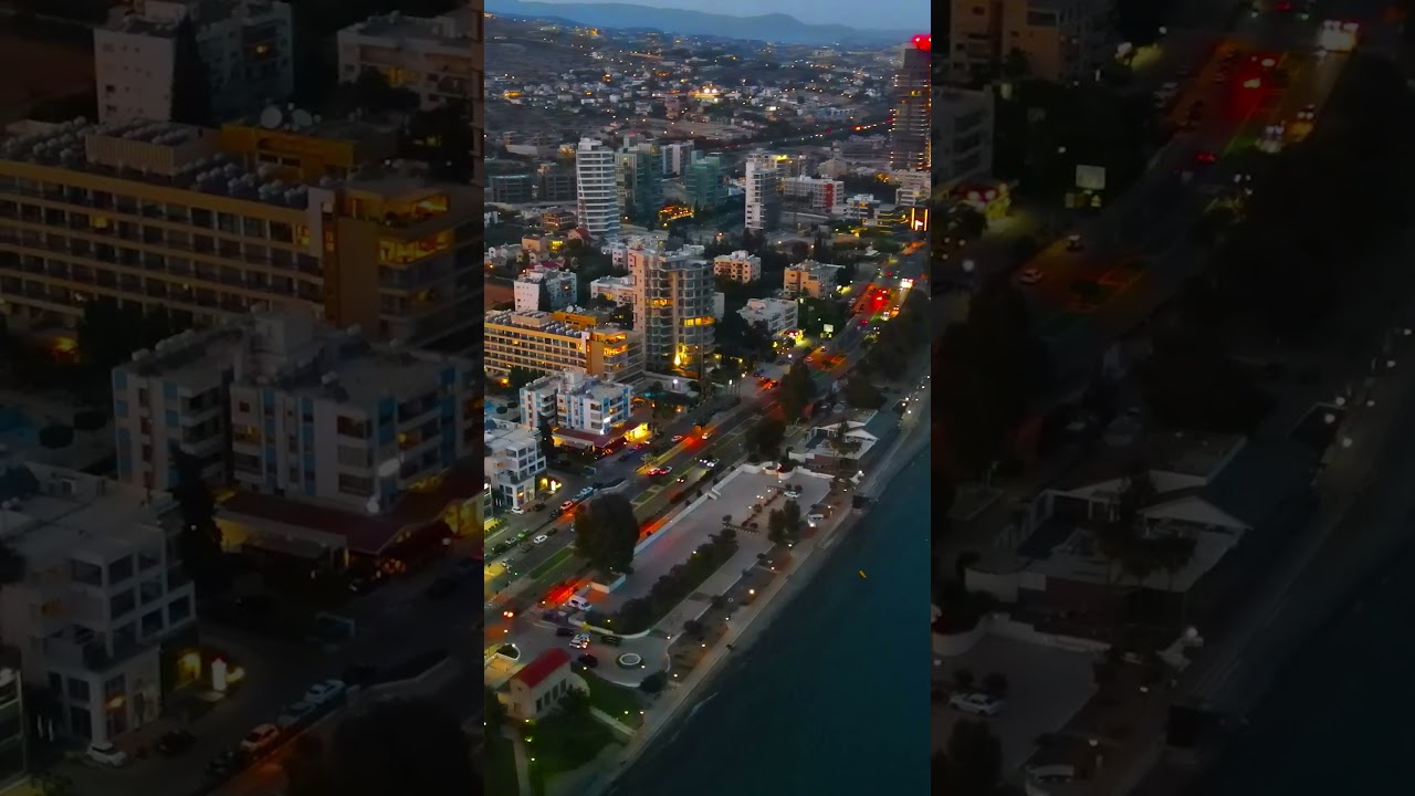 Limassol Night Traffic  #cyprus #limassol #travel #automobile #summer #drone #luxury #beach