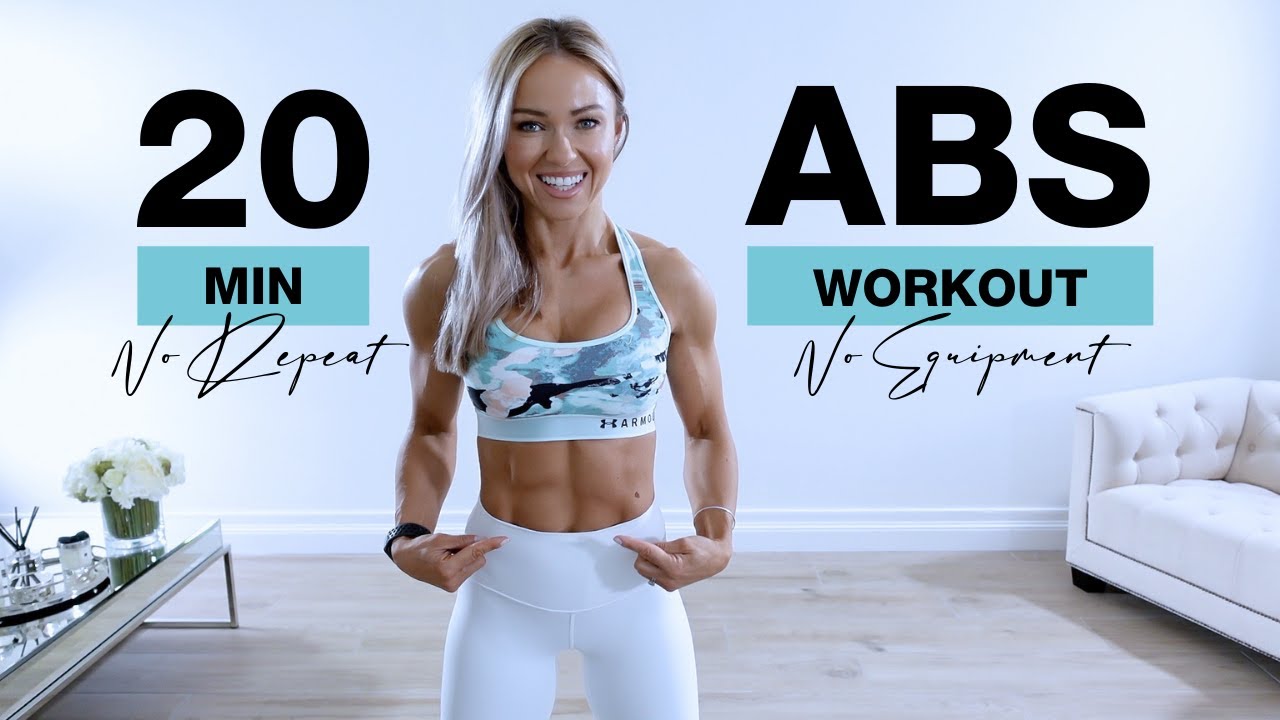 20-Minute No-Equipment Abs Workout at Home by Caroline Girvan