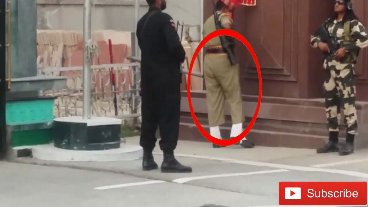 Wagah Border Funny Moments   Indian Army Slipping Before Pak Army   Full Funny Video