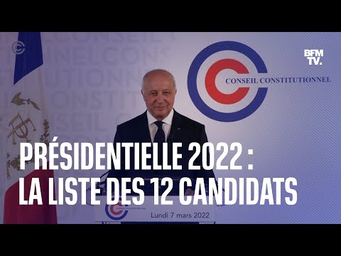 Présidentielle 2022 : Liste officielle des 12 candidats retenus par le Conseil constitutionnel