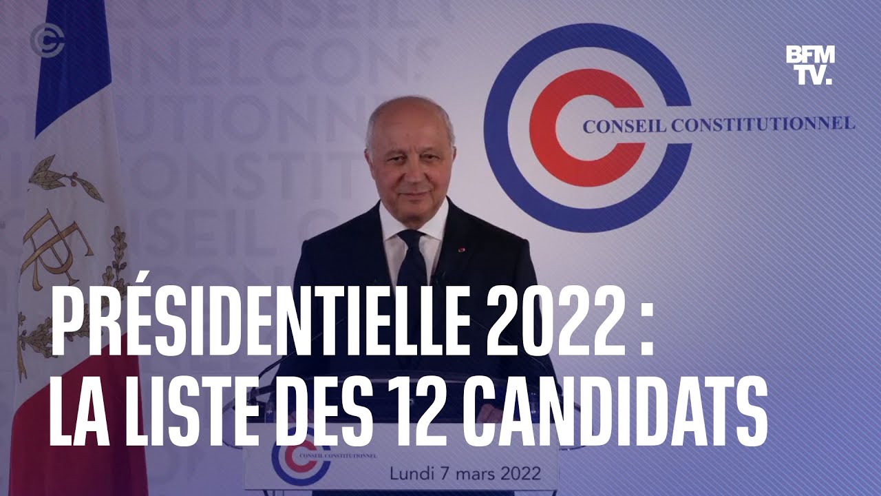Présidentielle 2022 : Liste officielle des 12 candidats retenus par le Conseil constitutionnel