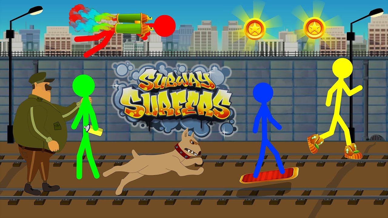 Subway Surfers Stickman Parkour Animation ๐