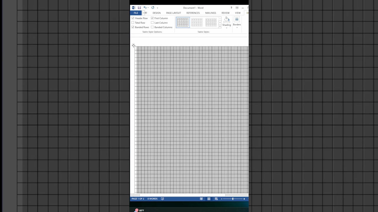 Create Graph Paper in MS Word 📊