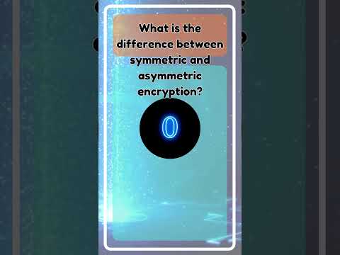 What is the difference between symmetric and asymmetric encryption? #quiz #cybersecurity