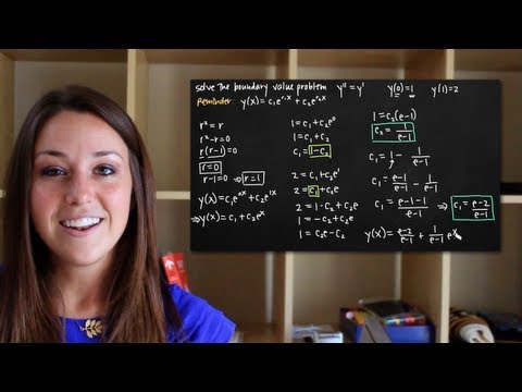 Boundary value problem, second-order homogeneous differential equation, distinct real roots