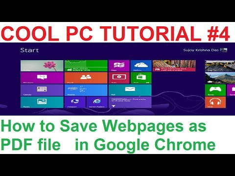 PC4: How to Save Webpages as PDF Files in Google Chrome Browser