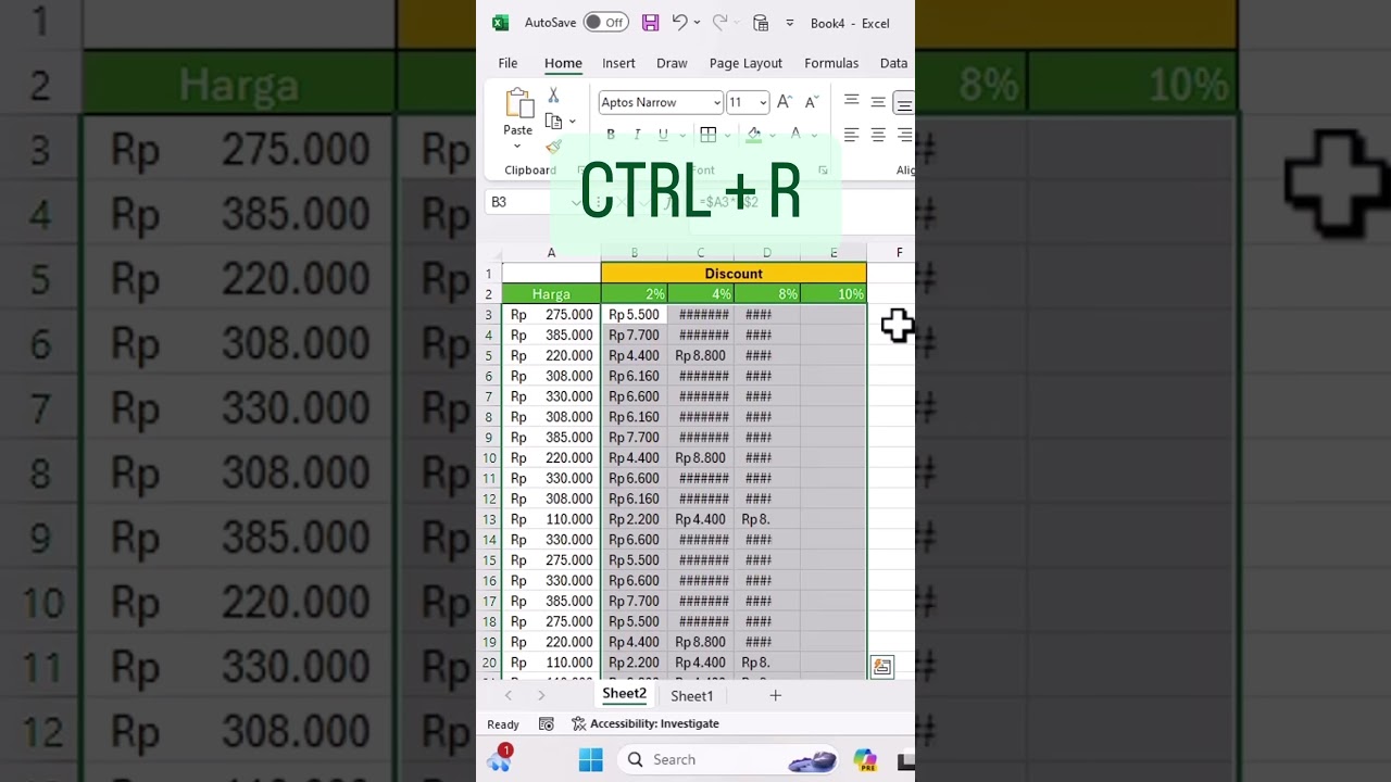 Shortcut Excel yang Jarang Diketahui π