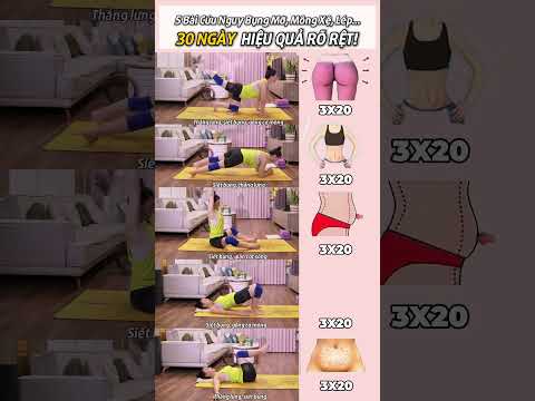 Cô Hiếu mách bạn 5 bài tập giảm mỡ bụng tại nhà cực nhanh | Chuỗi video yoga giảm mỡ bụng nhanh P1