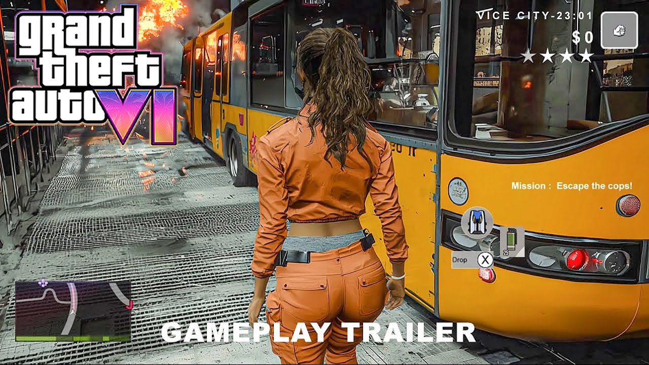 GTA 6 Official Gameplay Trailer Reveals Stunning Graphics & Exciting First Mission 🎮