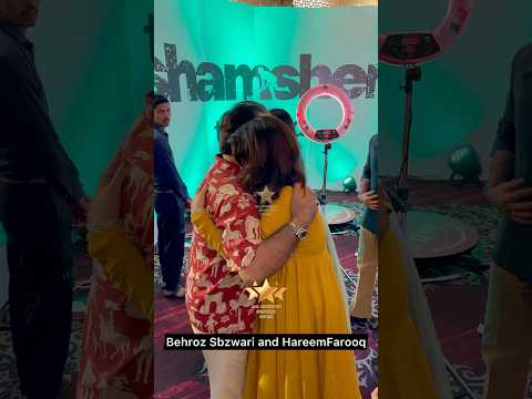 #BehrozeSabzwari and #HareemFarooq met at the trailer launch event of “Shamsher” in Karachi