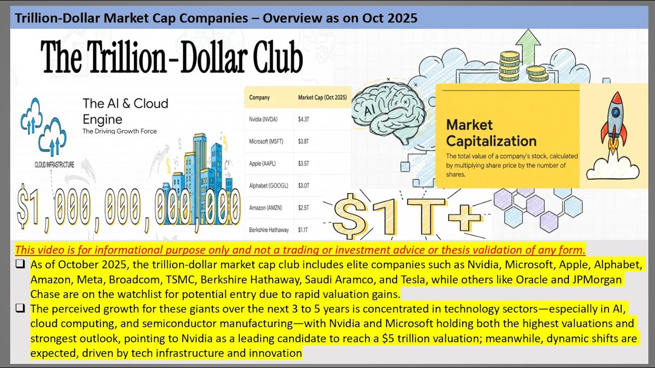 Trillion Dollar Market Cap Companies – Overview as on Oct 2025