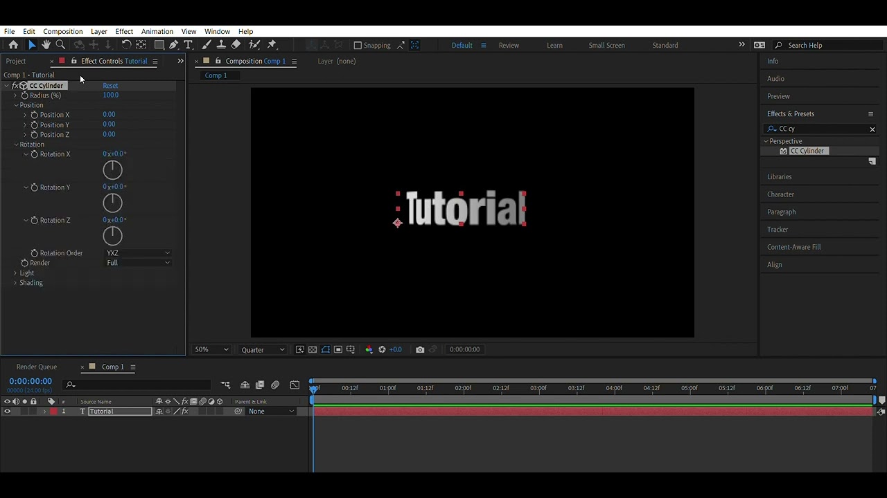 After Effects: Create a Rotating 3D Cylinder 🎥