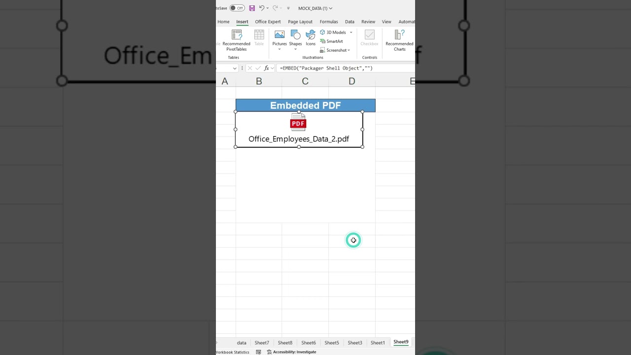 Quick & Easy Guide: Embed PDFs into Excel in Just 1 Minute 📊