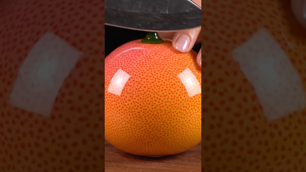 Satisfying Glass Fruit Cutting: Grapefruit ASMR 🍊